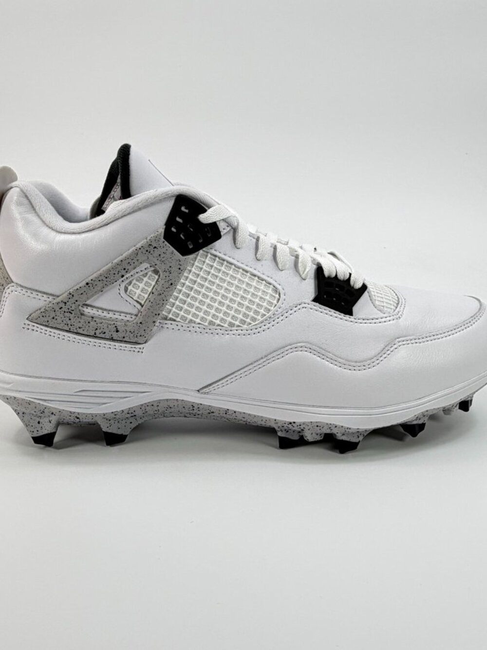 Air Jordan 4 Retro TD Cleat 'White Cement' HQ0207-106 Football size 16
